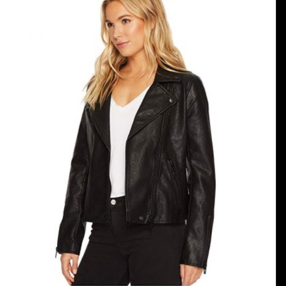 Blank NYC faux leather moto jacket